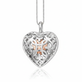 Filigree Heart Pendant – 3/4 View