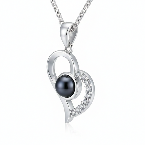Herz-Anhänger Kette – 3/4 Winkel