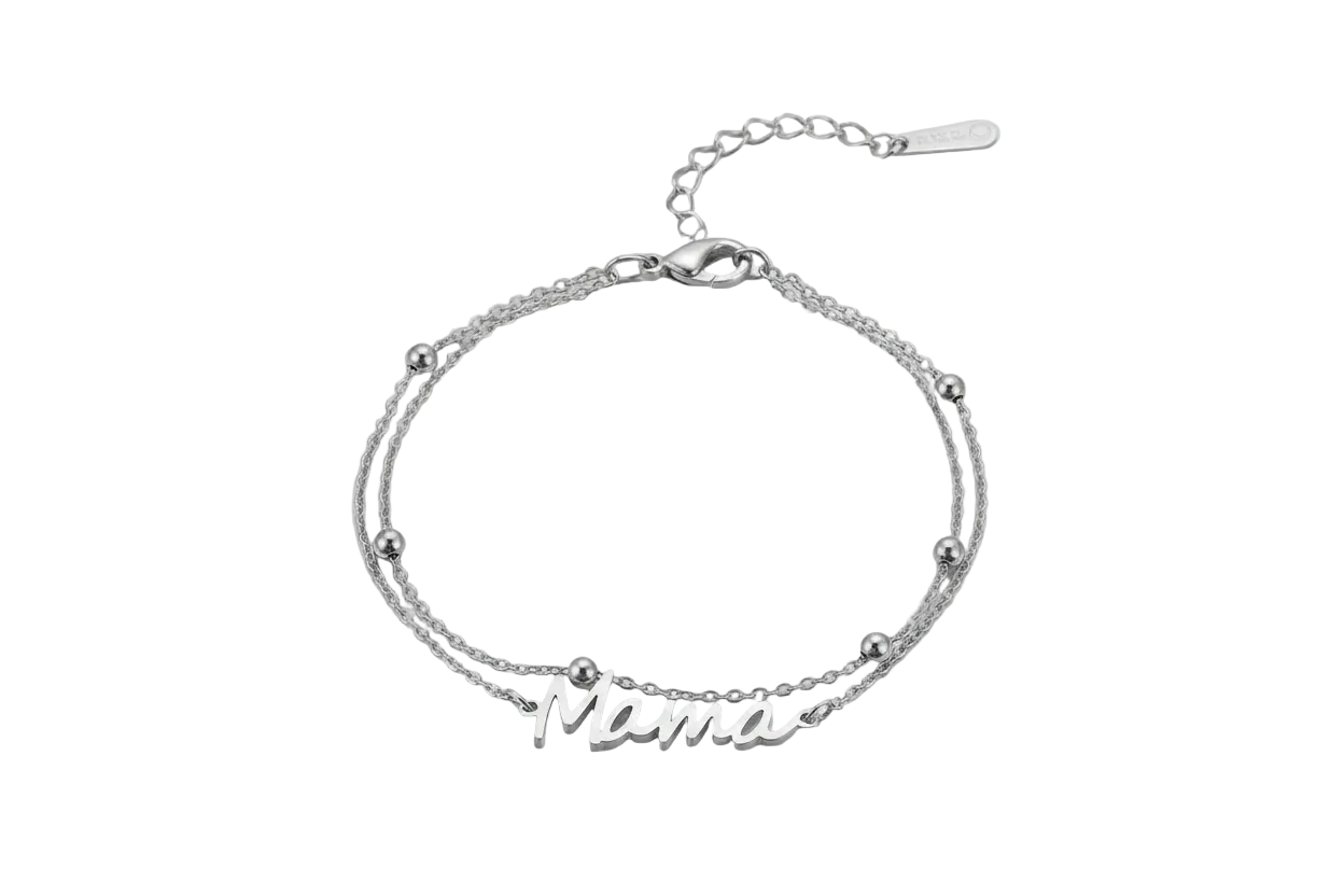 Silberne Doppelkette